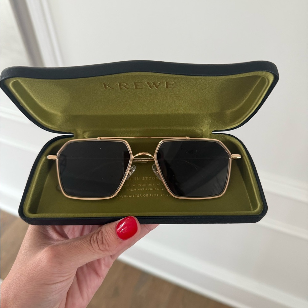 KREWE emery Gold Frame Sunglasses